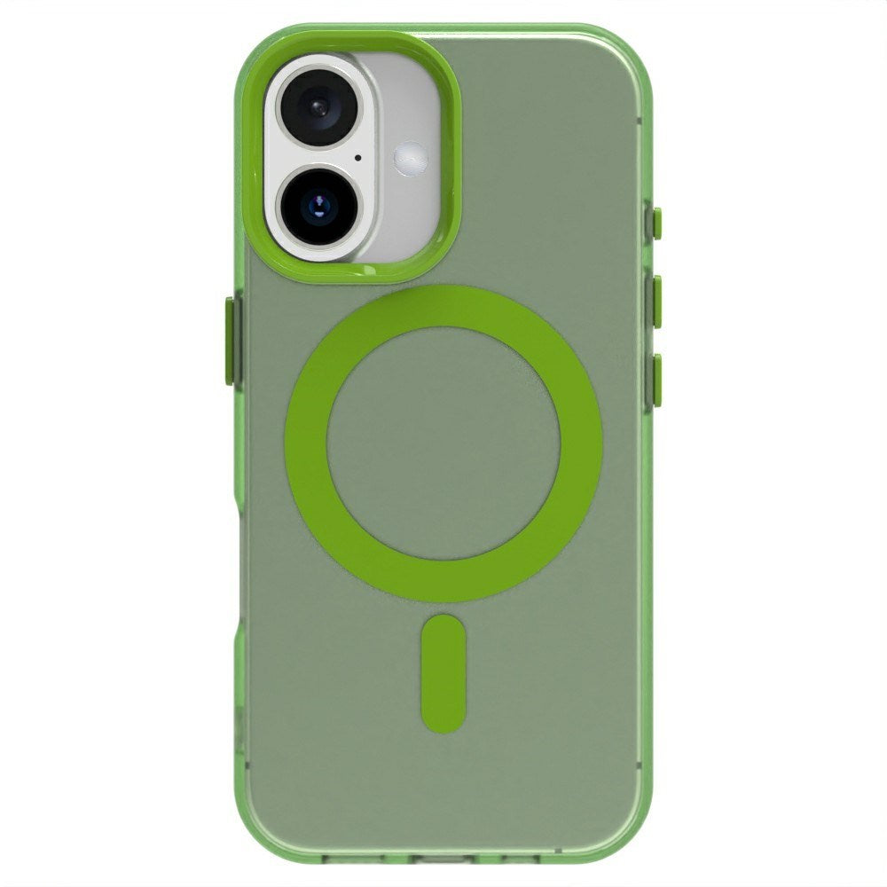 EIDERWOOD iPhone 16 Hybrid Plast Bagside Cover - MagSafe Kompatibel - Gennemsigtig / Grøn