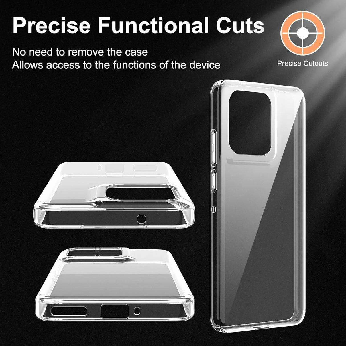 Motorola Edge 50 Neo 5G 2-i-1 Fleksibelt Plast Cover & Hærdet Glas Skærmbeskyttelse - Gennemsigtig