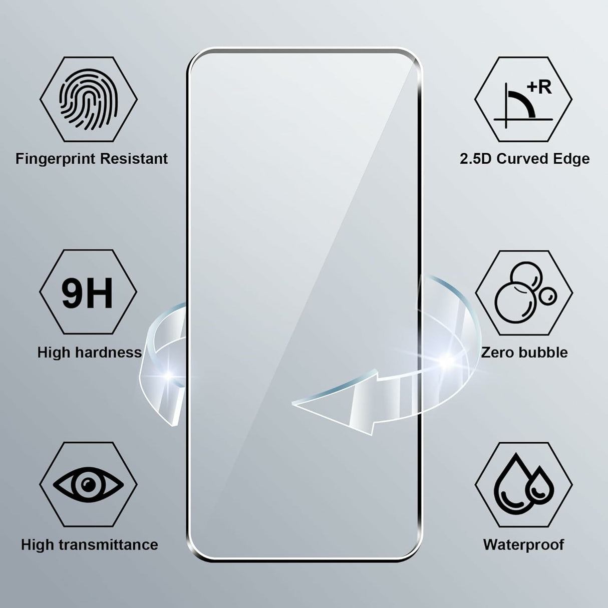 Klar Blød Plast Cover og 2.5D Arc Edge Skærmbeskyttelse til Motorola Moto G35 5G