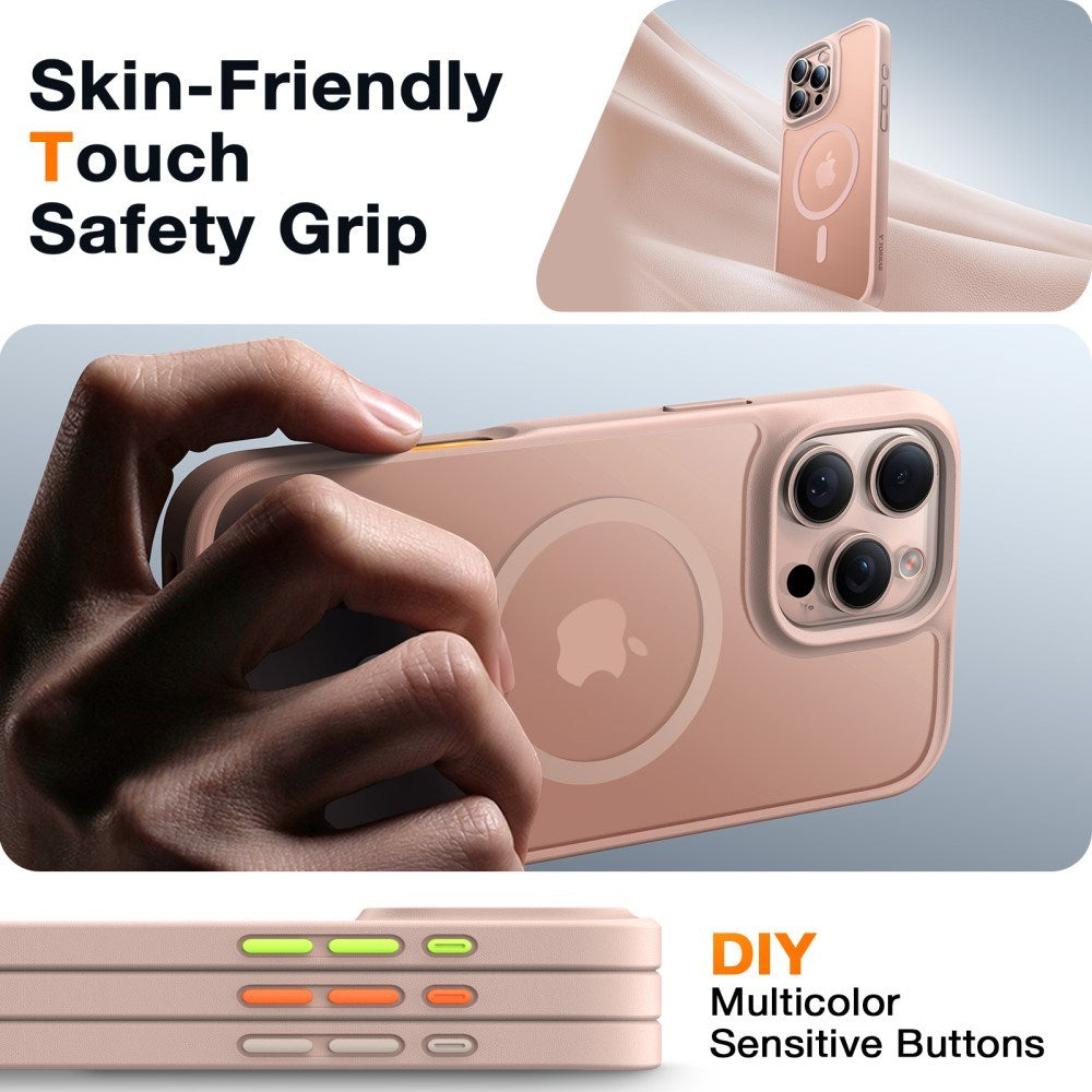 TORRAS - iPhone 16 Pro - Hybrid Cover - MagSafe Kompatibel - Rose Gold