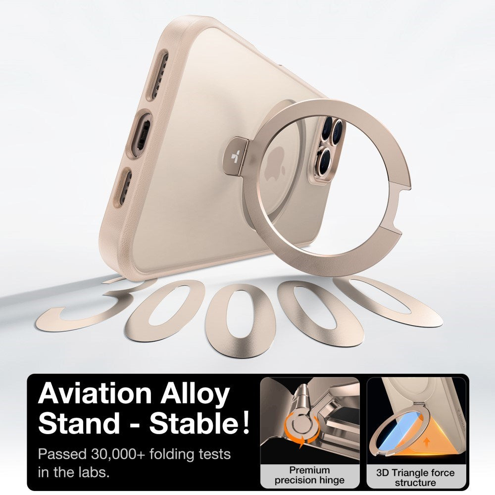 TORRAS - iPhone 16 Pro Max - Guardian Ostand Series Cover m. Kickstand - MagSafe Kompatibel - Rose Gold