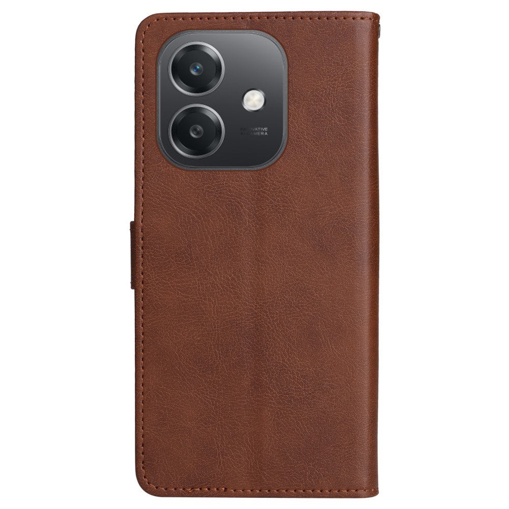 EIDERWOOD - Oppo A60 / A40m / A40 Kunstlæder Flip Cover m. Strop - Brun