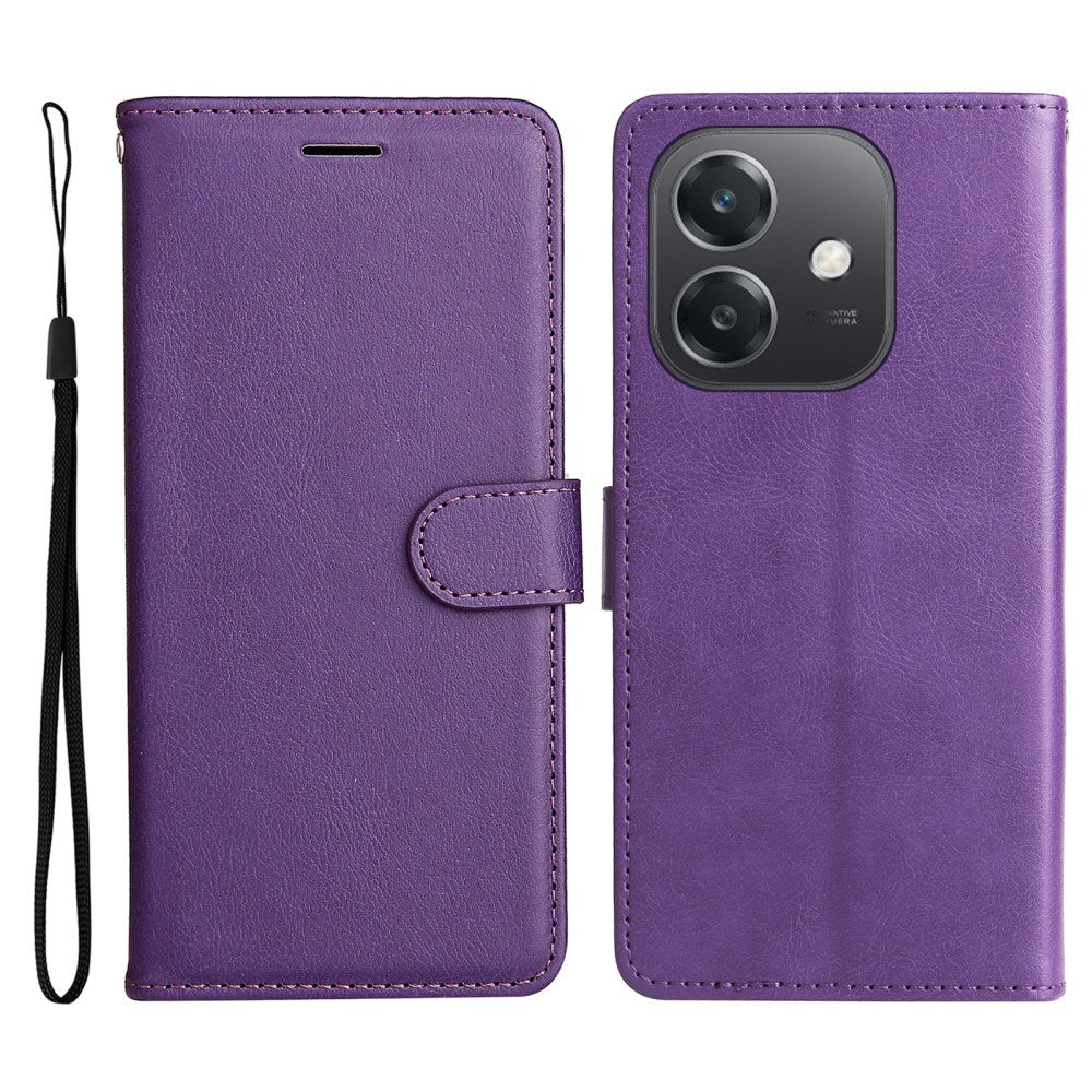 EIDERWOOD - OPPO A60 / A40m / A40 Kunstlæder Flip Cover m. Strop - Lilla