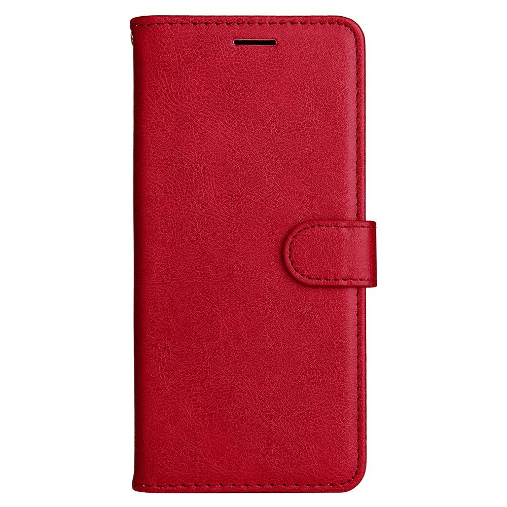EIDERWOOD - Oppo A60 / A40m / A40 Kunstlæder Flip Cover m. Strop - Rød