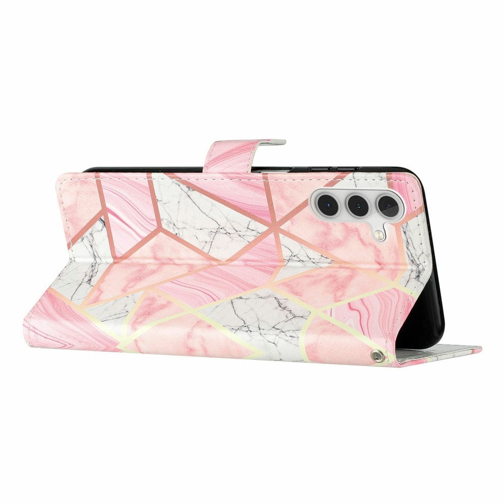 EIDERWOOD Samsung Galaxy S25+ (Plus) Flip Cover m. Pung & Rem - Lyserød Marmor