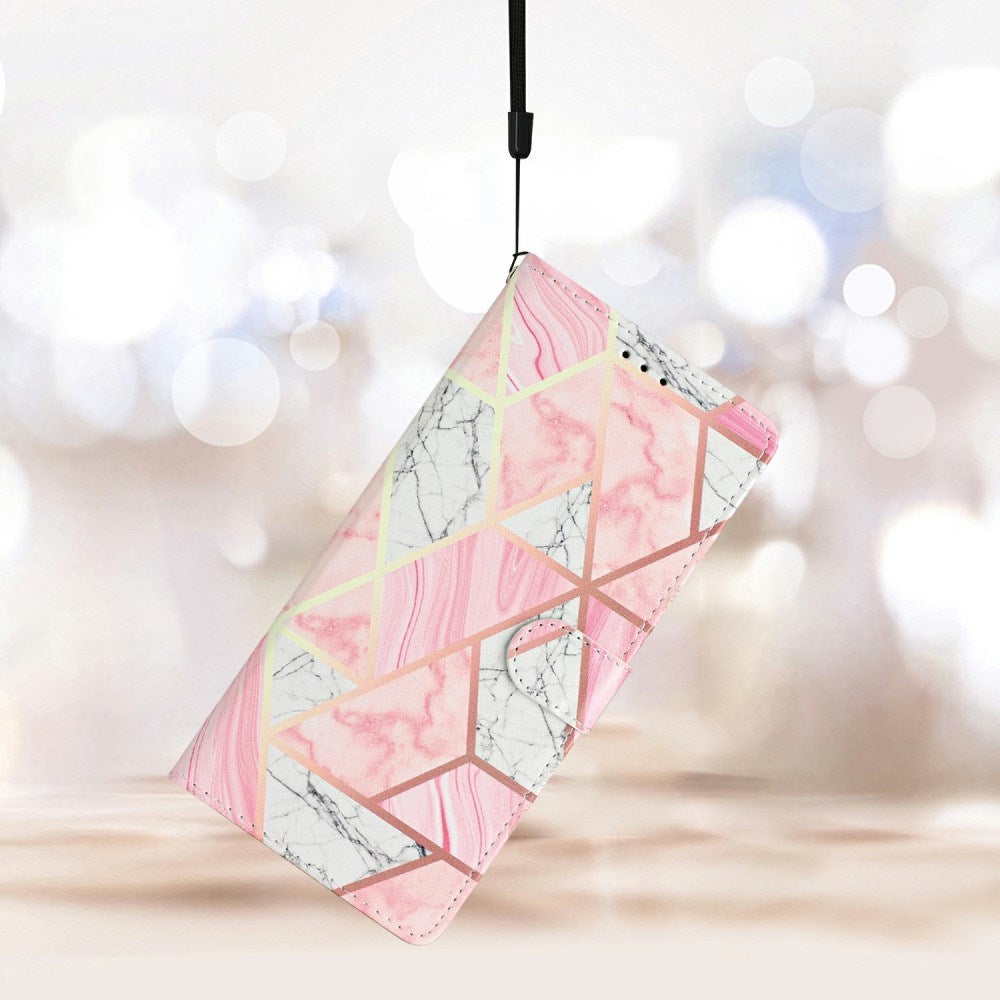 EIDERWOOD Samsung Galaxy S25+ (Plus) Flip Cover m. Pung & Rem - Lyserød Marmor