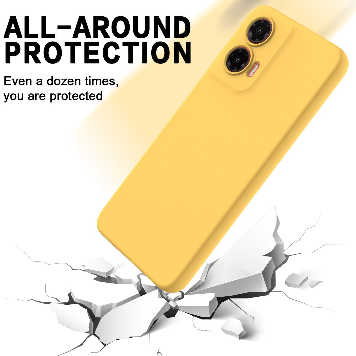 EIDERWOOD Motorola Moto G35 5G - Silikone Cover m. Strop - Gul