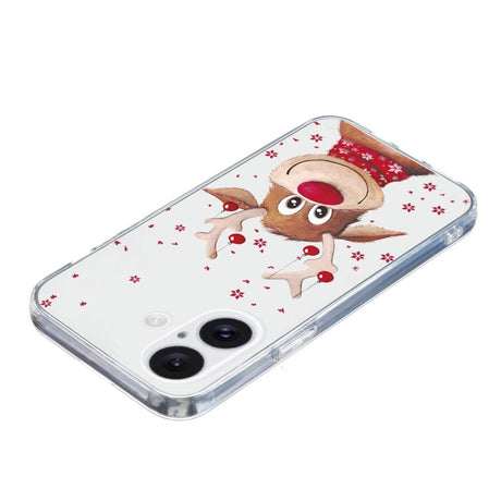 EIDERWOOD - iPhone 16 Jule Cover - Fleksibelt Plastik - Rensdyret Rudolf