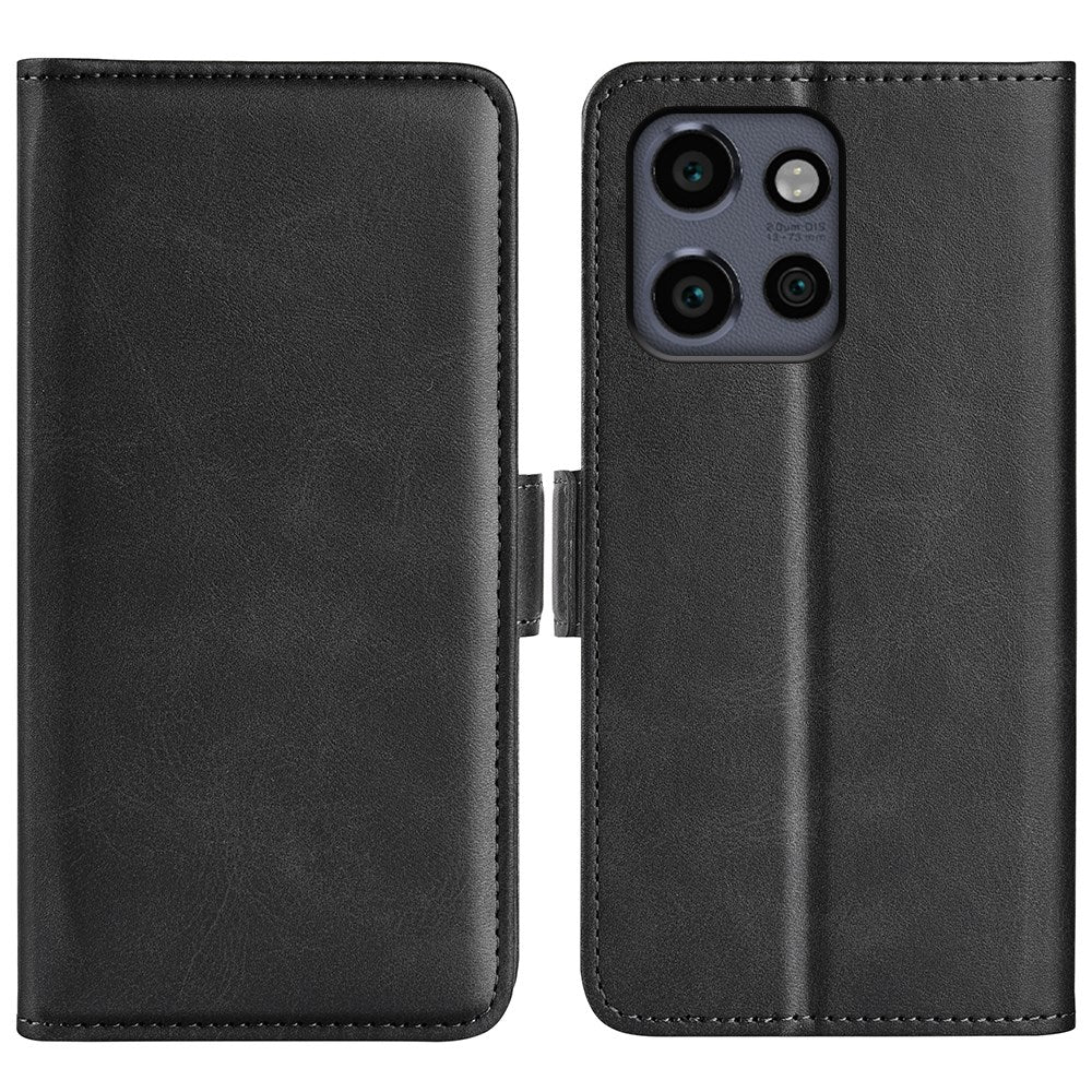 EIDERWOOD Motorola Edge 50 Neo Wallet Flip Cover - i læder m. Pung - Sort