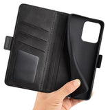 EIDERWOOD Motorola Edge 50 Neo Wallet Flip Cover - i læder m. Pung - Sort