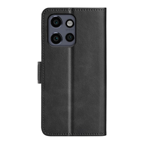 EIDERWOOD Motorola Edge 50 Neo Wallet Flip Cover - i læder m. Pung - Sort