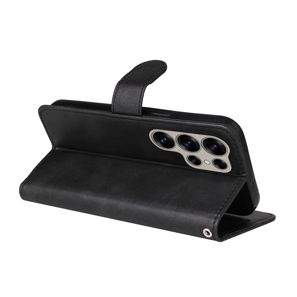 EIDERWOOD - Vegansk Læder Flip Cover - Samsung Galaxy S25 Ultra - Sort