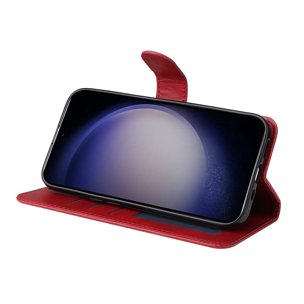 EIDERWOOD - Vegansk Læder Flip Cover - Samsung Galaxy S25 - Rød