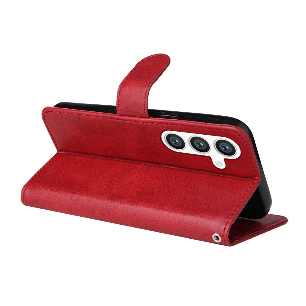 EIDERWOOD - Vegansk Læder Flip Cover - Samsung Galaxy S25 - Rød