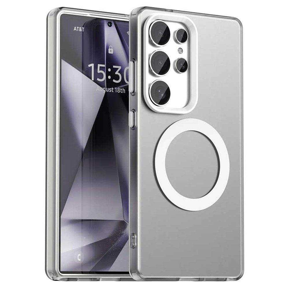 EIDERWOOD Samsung Galaxy S25 Ultra Hybrid Plast Bagside Cover - MagSafe Kompatibel - Gennemsigtig / Hvid