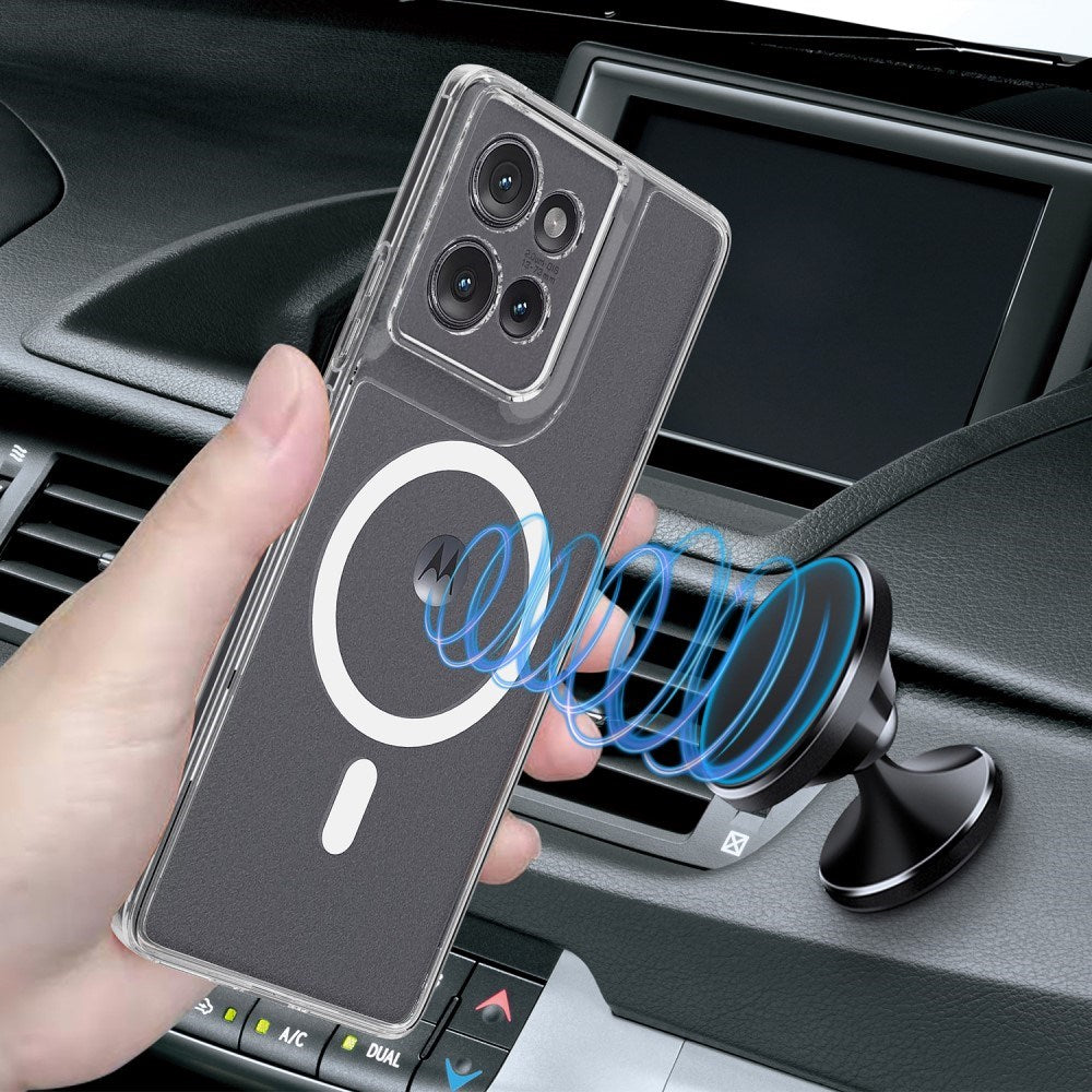 EIDERWOOD - Motorola Edge 50 - Fleksibelt Plastik Cover - MagSafe Kompatibel - Gennemsigtig