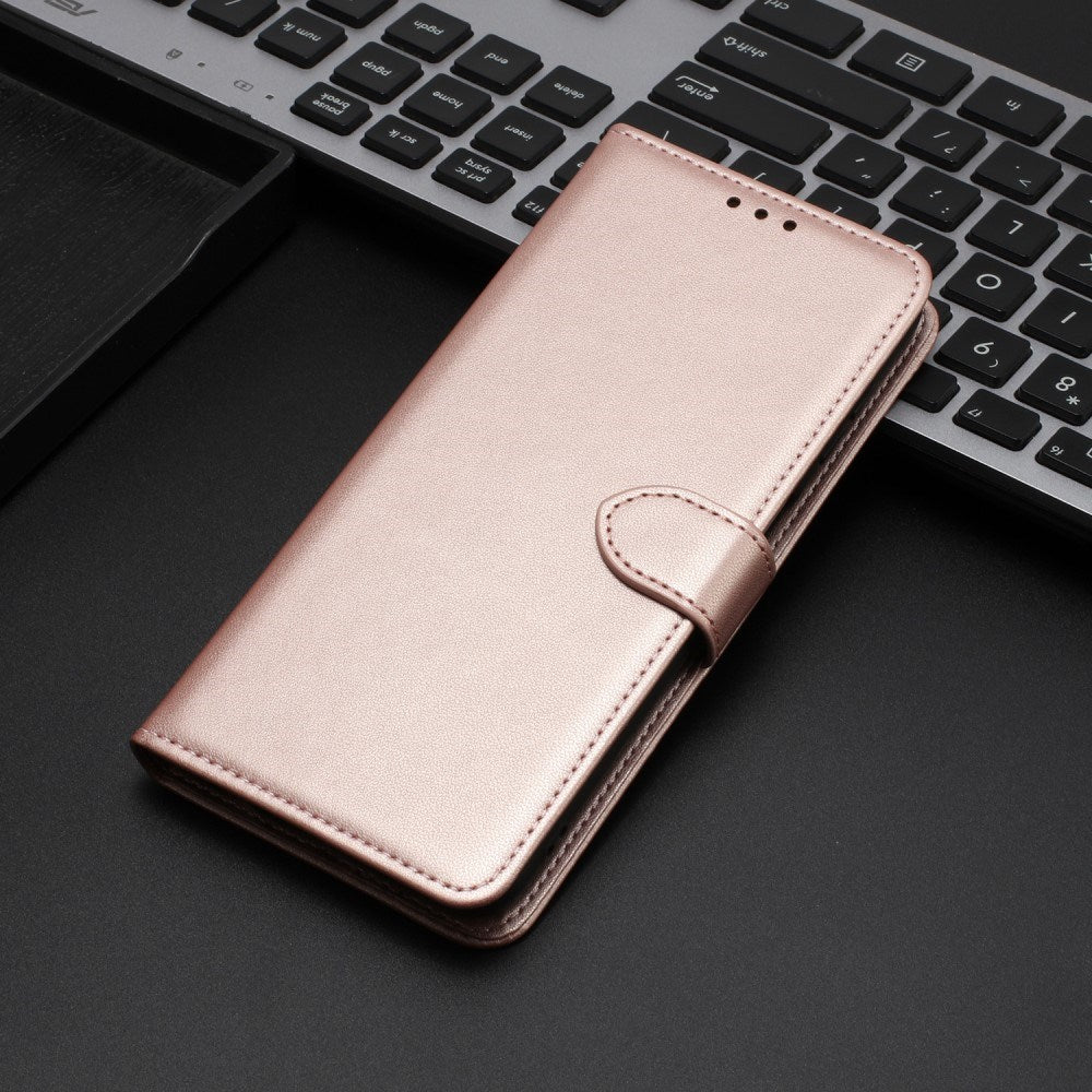 EIDERWOOD Samsung Galaxy S25 Ultra Vegansk Læder Flip Cover - Strop - Kortholder - Ståfunktion - Rose Gold
