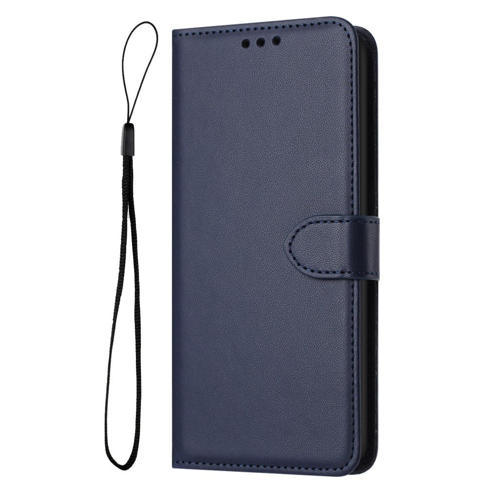 EIDERWOOD Samsung Galaxy S25 Ultra Vegansk Læder Flip Cover - Strop - Kortholder - Ståfunktion - Blå