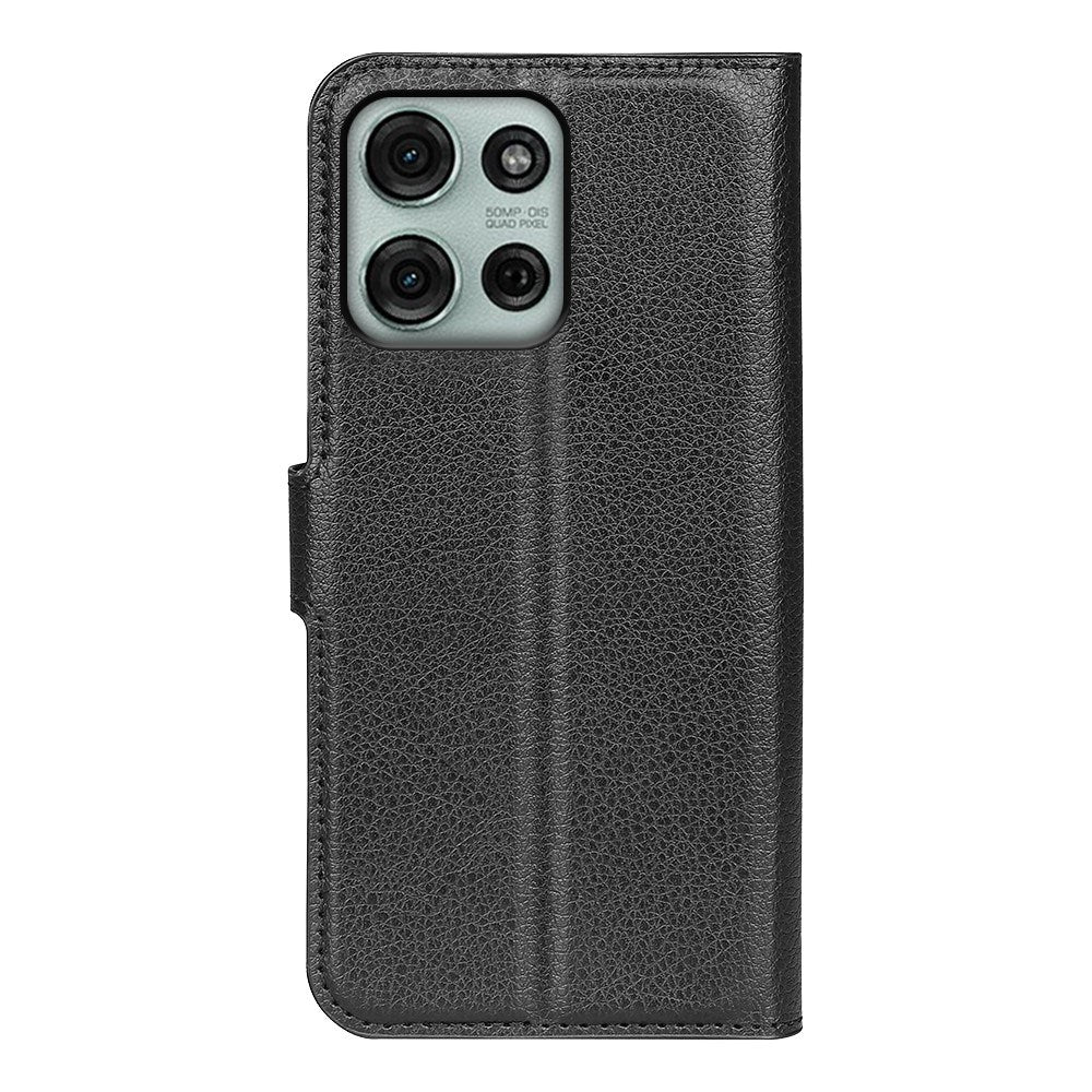 EIDERWOOD - Motorola Moto G75 (5G) - Kunstlæder Flip Cover m. Kortholder & Ståfunktion - Sort