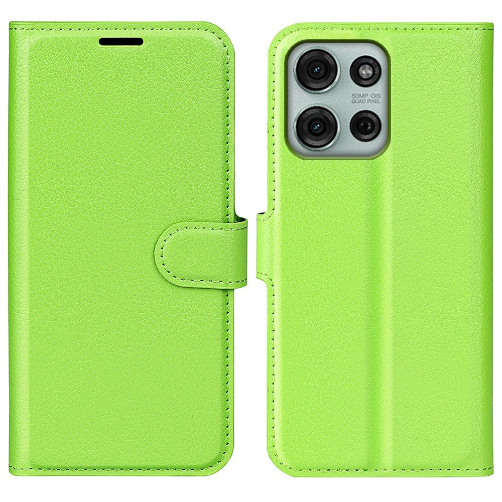 EIDERWOOD - Motorola Moto G75 (5G) - Kunstlæder Flip Cover m. Kortholder & Ståfunktion - Grøn