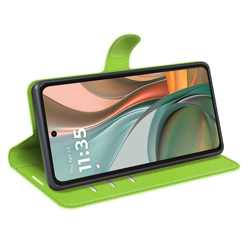 EIDERWOOD - Motorola Moto G75 (5G) - Kunstlæder Flip Cover m. Kortholder & Ståfunktion - Grøn