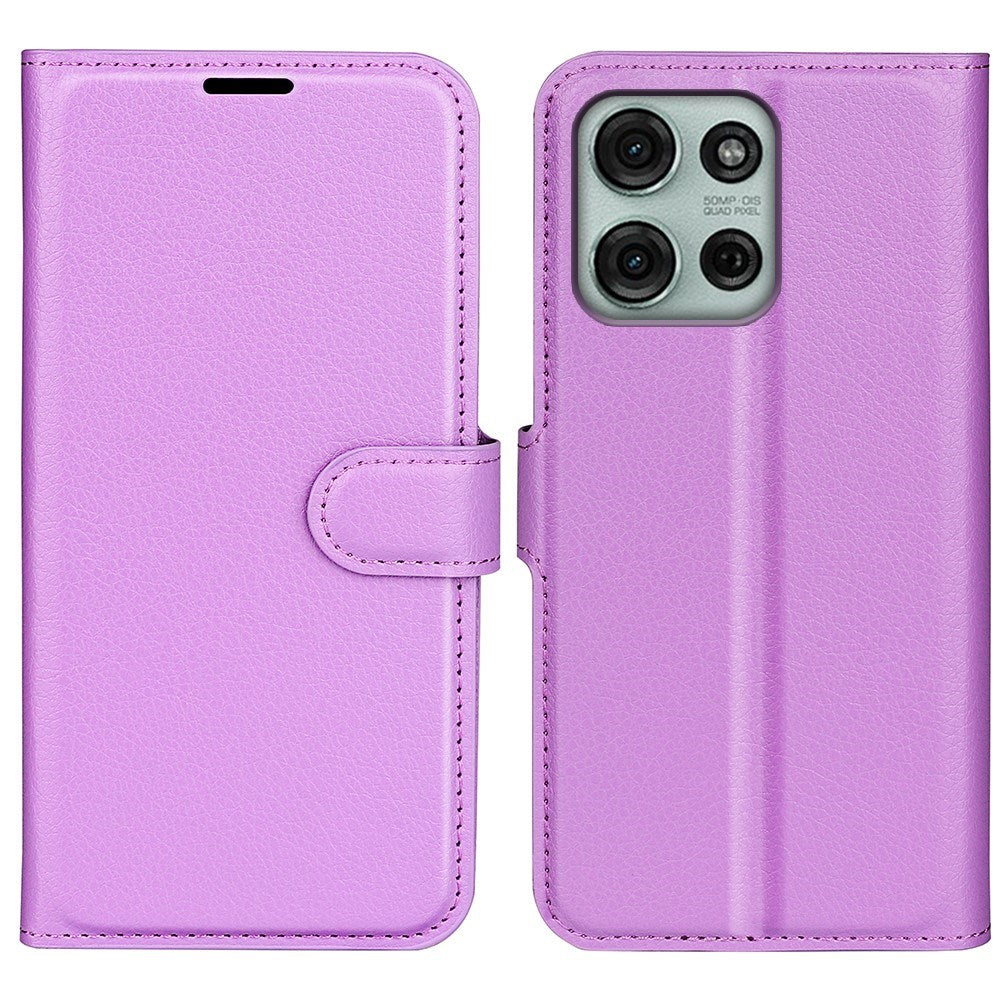 EIDERWOOD - Motorola Moto G75 (5G) - Kunstlæder Flip Cover m. Kortholder & Ståfunktion - Lilla