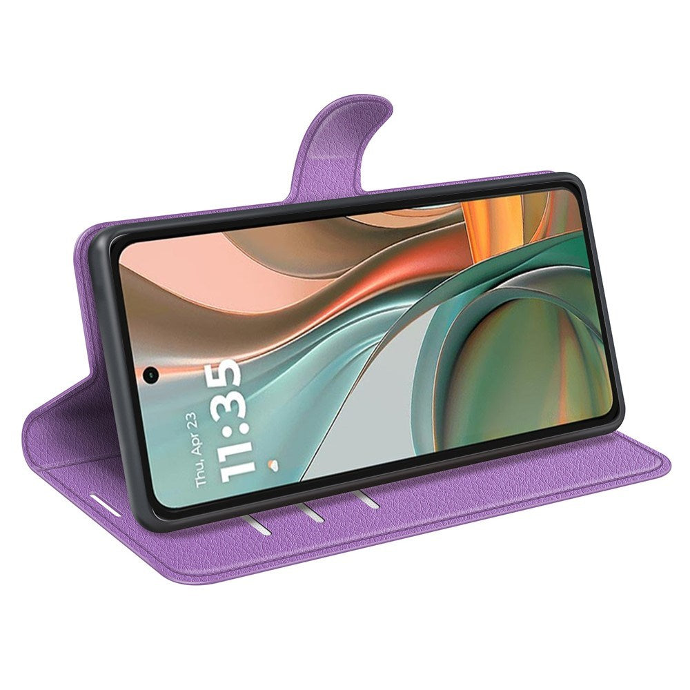 EIDERWOOD - Motorola Moto G75 (5G) - Kunstlæder Flip Cover m. Kortholder & Ståfunktion - Lilla