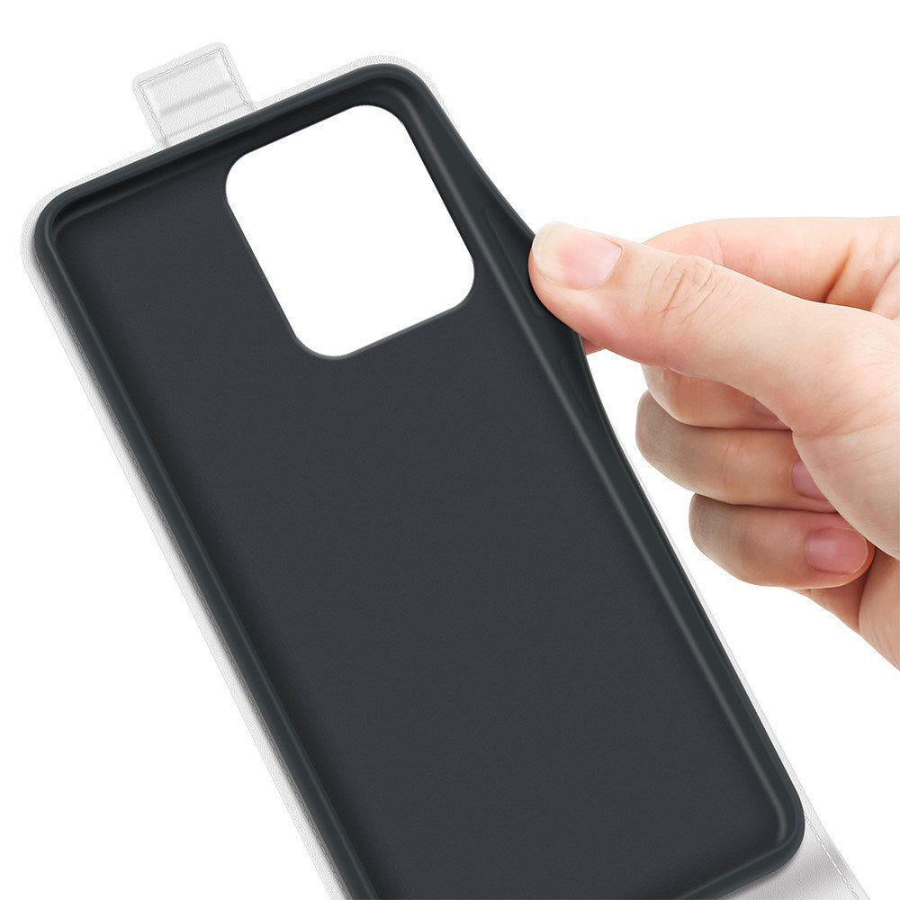 EIDERWOOD Vertikal Flip Kunstlæder Etui til Motorola Moto G75 5G med Kortslot - Hvid