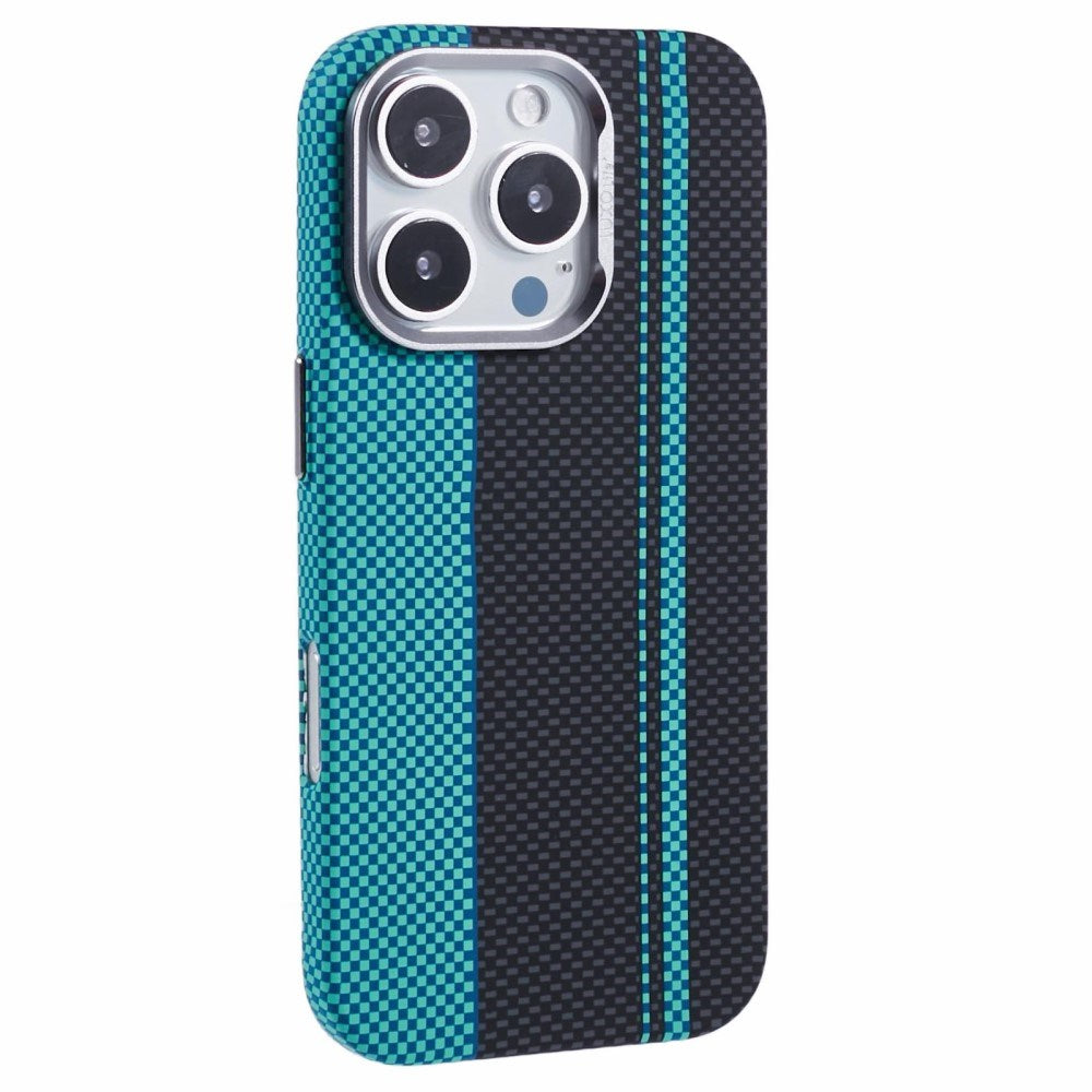 EIDERWOOD - Mønstret Carbon Cover - iPhone 16 Pro - MagSafe Kompatibel - Blue/Black