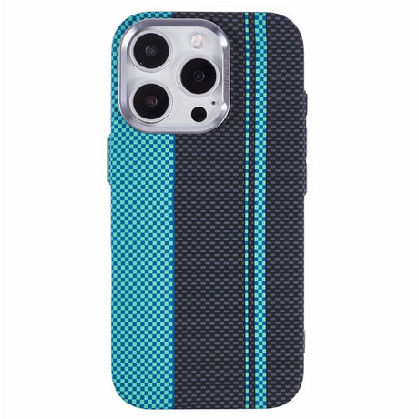 EIDERWOOD - Mønstret Carbon Cover - iPhone 16 Pro - MagSafe Kompatibel - Blue/Black