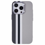 EIDERWOOD - Mønstret Carbon Cover - iPhone 16 Pro - MagSafe Kompatibel - Grey Stripes