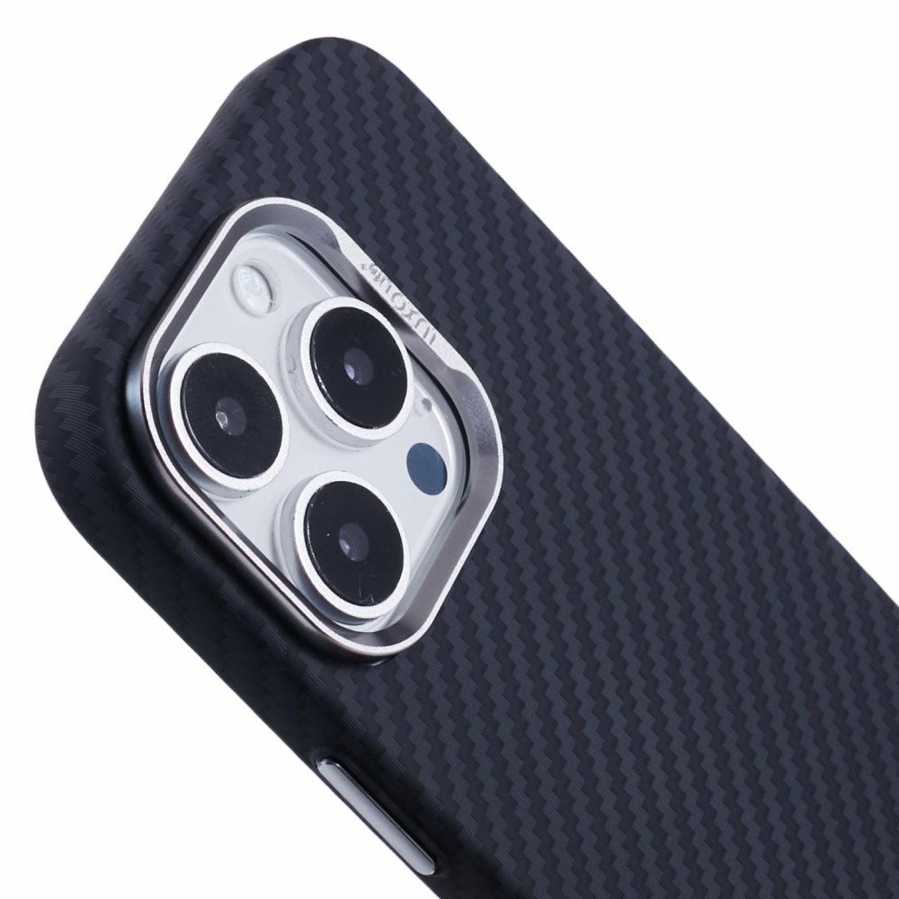 EIDERWOOD - Mønstret Carbon Cover - iPhone 16 Pro - MagSafe Kompatibel - Black