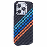 EIDERWOOD - Mønstret Carbon Cover - iPhone 16 Pro - MagSafe Kompatibel - Colorful Stripes