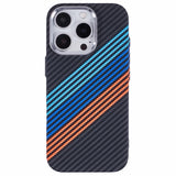 EIDERWOOD - Mønstret Carbon Cover - iPhone 16 Pro - MagSafe Kompatibel - Colorful Stripes