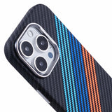 EIDERWOOD - Mønstret Carbon Cover - iPhone 16 Pro - MagSafe Kompatibel - Colorful Stripes