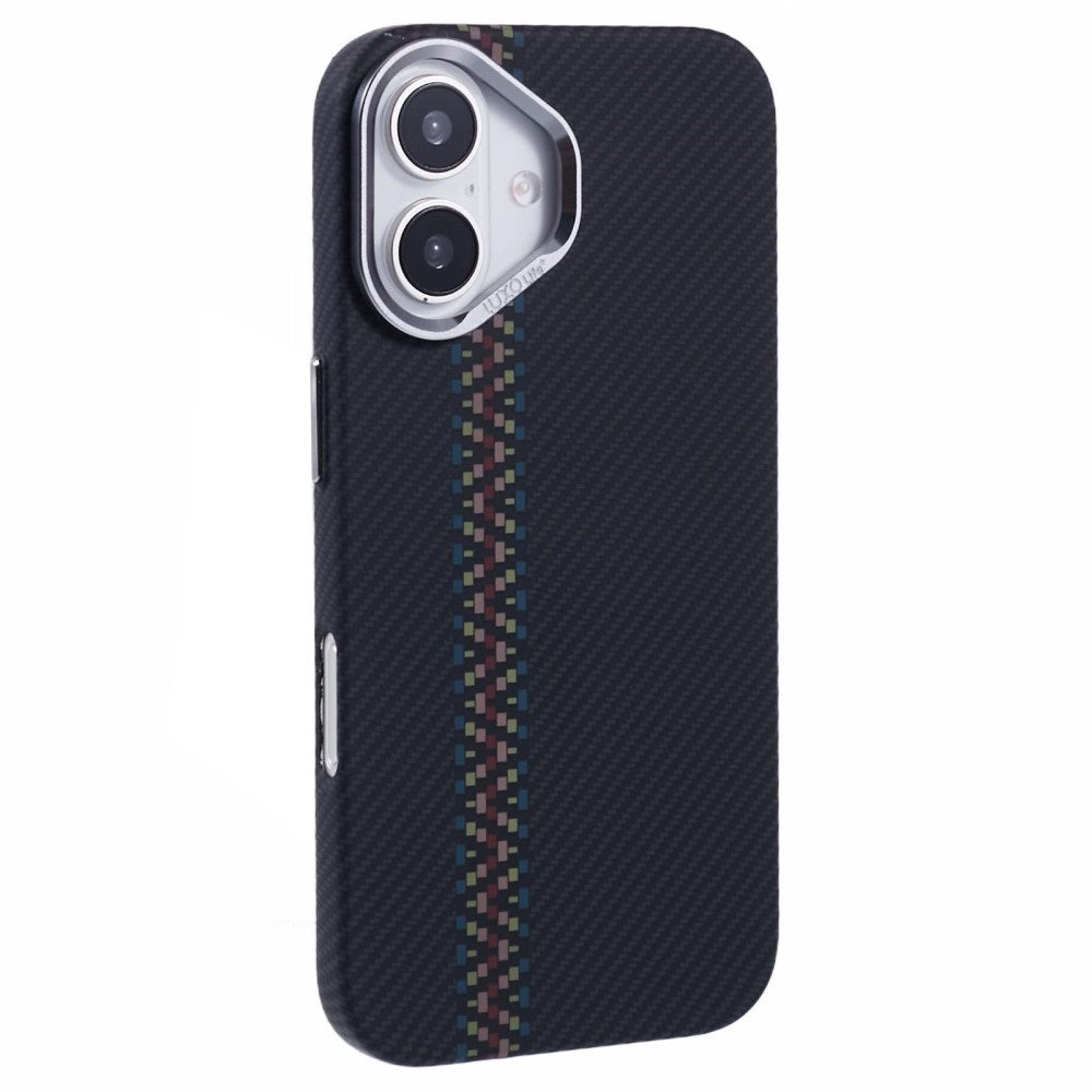 EIDERWOOD - Mønstret Carbon Cover - iPhone 16 - MagSafe Kompatibel - Dark ZigZag Pattern