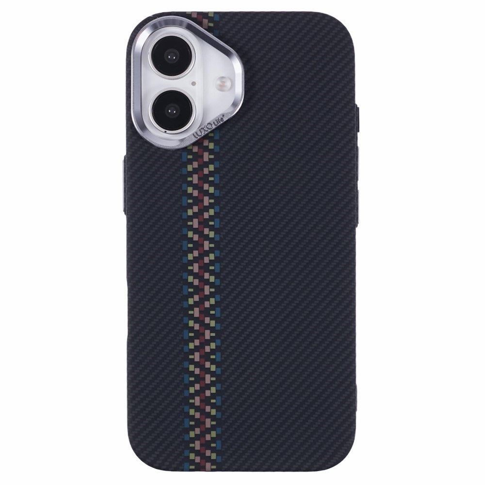 EIDERWOOD - Mønstret Carbon Cover - iPhone 16 - MagSafe Kompatibel - Dark ZigZag Pattern