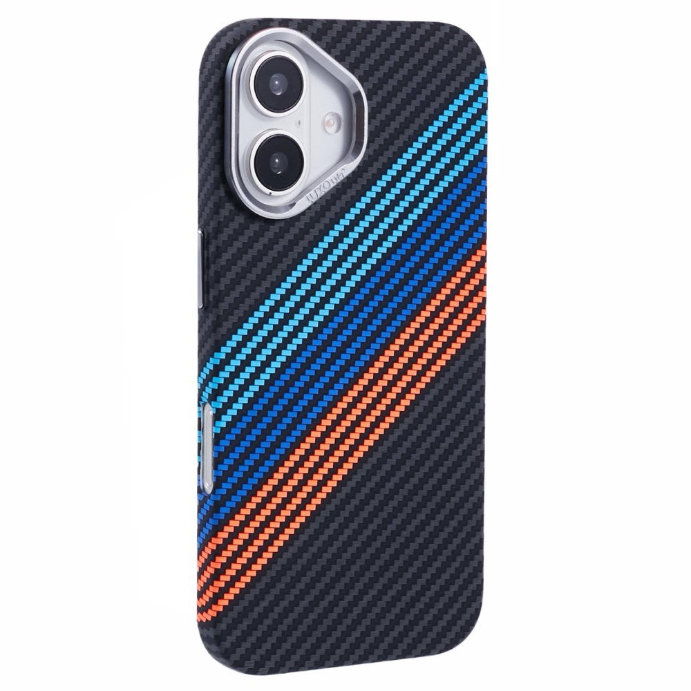 EIDERWOOD - Mønstret Carbon Cover - iPhone 16 - MagSafe Kompatibel - Colorful Stripes