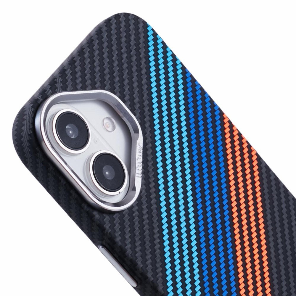 EIDERWOOD - Mønstret Carbon Cover - iPhone 16 - MagSafe Kompatibel - Colorful Stripes