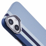 EIDERWOOD - Mønstret Carbon Cover - iPhone 16 - MagSafe Kompatibel - Blue Stripes