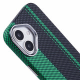 EIDERWOOD - Mønstret Carbon Cover - iPhone 16 - MagSafe Kompatibel - Green/Black