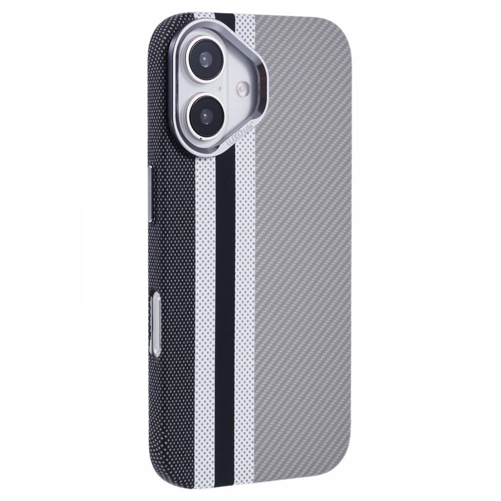 EIDERWOOD - Mønstret Carbon Cover - iPhone 16 - MagSafe Kompatibel - Grey Stripes