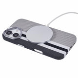 EIDERWOOD - Mønstret Carbon Cover - iPhone 16 - MagSafe Kompatibel - Grey Stripes