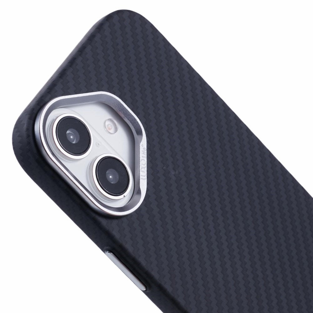 EIDERWOOD - Mønstret Carbon Cover - iPhone 16 - MagSafe Kompatibel - Black