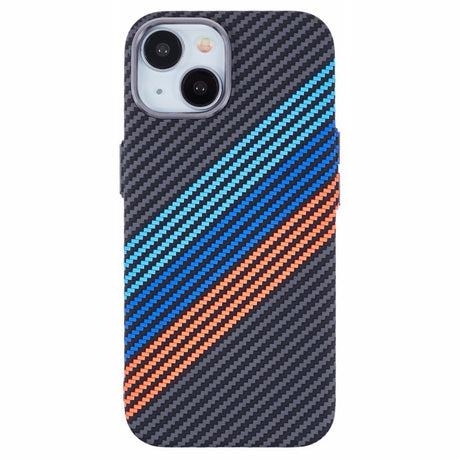 EIDERWOOD - Mønstret Carbon Cover - iPhone 15 - MagSafe Kompatibel - Colorful Stripes