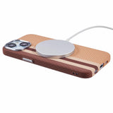 EIDERWOOD - Mønstret Carbon Cover - iPhone 15 - MagSafe Kompatibel - Light Stripes