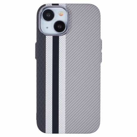 EIDERWOOD - Mønstret Carbon Cover - iPhone 15 - MagSafe Kompatibel - Grey Stripes