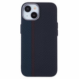 EIDERWOOD - Mønstret Carbon Cover - iPhone 15 - MagSafe Kompatibel - Dark Colored Pattern