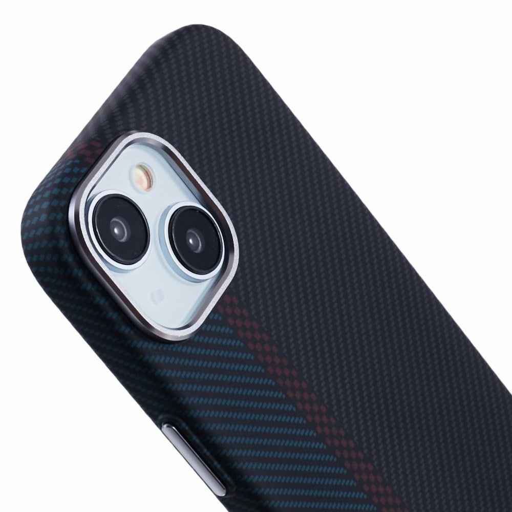 EIDERWOOD - Mønstret Carbon Cover - iPhone 15 - MagSafe Kompatibel - Dark Colored Pattern