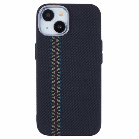 EIDERWOOD - Mønstret Carbon Cover - iPhone 15 - MagSafe Kompatibel - Dark ZigZag Pattern